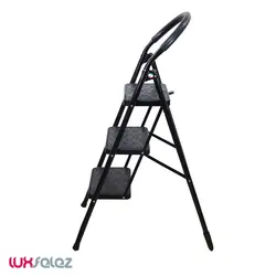 نردبان ایران پایه مدل دسته دار سه پله | لوکس فلز