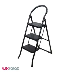 نردبان ایران پایه مدل دسته دار سه پله | لوکس فلز