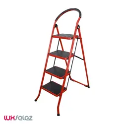 نردبان ایران پایه مدل دسته دار چهار پله | لوکس فلز