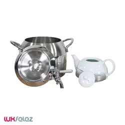 کتری و قوری نِزاز مدل 2600 استیل | لوکس فلز