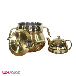 کتری و قوی نِزاز مدل 3036 استیل طلایی | لوکس فلز