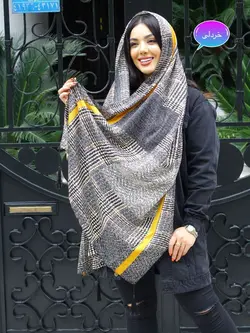 شال پاییزه نخی طرح زبرا (1155) | مادام بلا | شال دخترانه | روسری دخترانه
