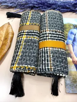 شال پاییزه نخی طرح زبرا (1155) | مادام بلا | شال دخترانه | روسری دخترانه