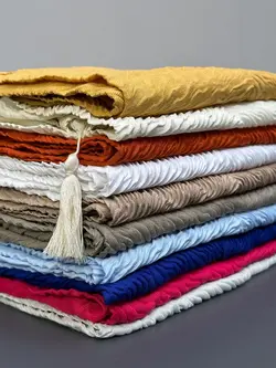 شال پلیسه موجی (4140) | مادام بلا | شال دخترانه | روسری دخترانه