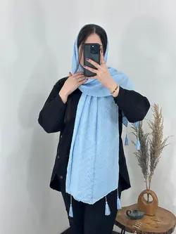 شال پلیسه موجی (4140) | مادام بلا | شال دخترانه | روسری دخترانه