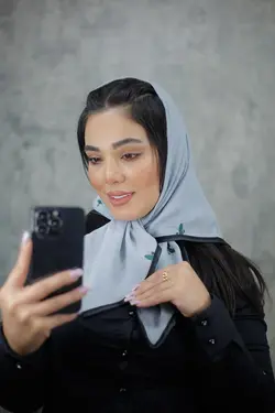 روسری مینی اسکارف گل دوزی کاکتوس (1913) | مادام بلا | شال دخترانه | روسری دخترانه