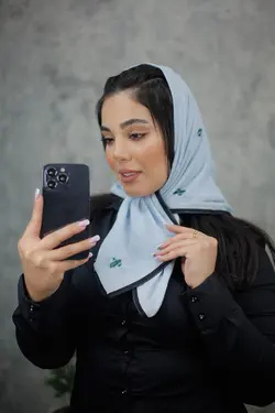 روسری مینی اسکارف گل دوزی کاکتوس (1913) | مادام بلا | شال دخترانه | روسری دخترانه