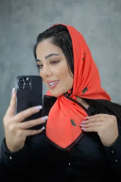 روسری مینی اسکارف گل دوزی کاکتوس (1913) | مادام بلا | شال دخترانه | روسری دخترانه