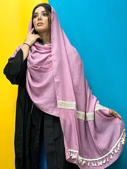 شال هندی خامه دوزی نواردار (1920) | مادام بلا | شال دخترانه | روسری دخترانه