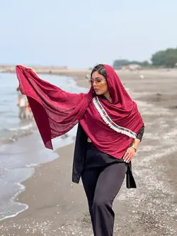 شال تک رنگ هندی (1958) | مادام بلا | شال دخترانه | روسری دخترانه