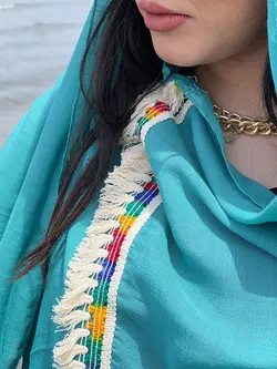 شال تک رنگ هندی (1958) | مادام بلا | شال دخترانه | روسری دخترانه