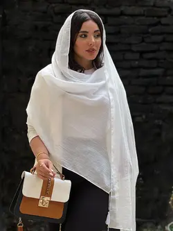 شال وال اسلپ منگوله دار (2248) | مادام بلا | شال دخترانه | روسری دخترانه