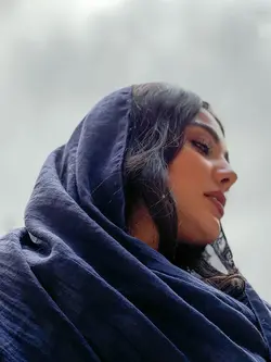 شال وال اسلپ منگوله دار (2248) | مادام بلا | شال دخترانه | روسری دخترانه