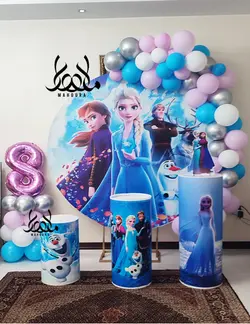 بادکنک آرایی تم تولد فروزن ( السا و آنا )