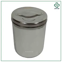 جای پنبه الکل استیل یک لیتری - پخش پزشکی حامی طب