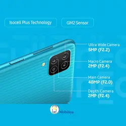 گوشی موبایل سامسونگ مدل Galaxy F12 دو سیم کارت ظرفیت 64/4 گیگابایت Samsung Galaxy F12 Dual SIM 64GB, 4GB Ram Mobile Phone