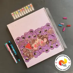 آلبوم عکس چسبی زوج بنفشه