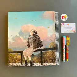 آلبوم عکس چسبی دختر روی نرده