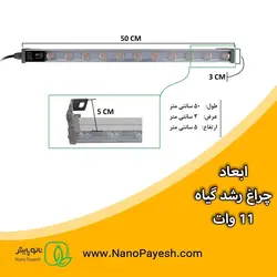 وال واشر رشد گیاه 11 وات لنزدار نانوپایش کد W5028LZ - نانو پایش