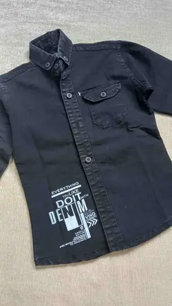 پیراهن جین ذغالی سایز40تا60 کد2003003