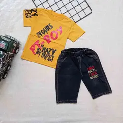 ست تیشرت شلوارک جین PT-BOY کد2005010