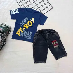 ست تیشرت شلوارک جین PT-BOY کد2005010