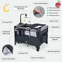 تخت و پارک بغل باز شو 4 در 1 Baby Joy