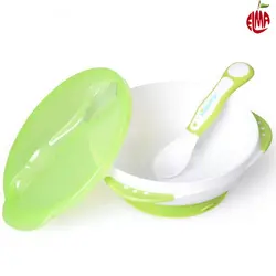ظرف درب دار کودک به همراه قاشق حرارتی کیدزمی Kidsme
