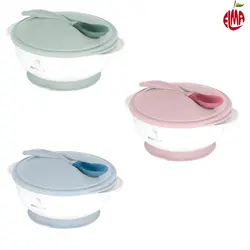 ظرف غذا چسبان با قاشق حرارتی کیکابو Kikkaboo