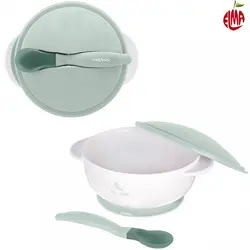 ظرف غذا چسبان با قاشق حرارتی کیکابو Kikkaboo