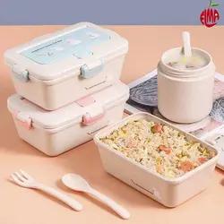 ظرف غذا بامبو با قاشق و چنگال کودک لانچ باکس Lunch Box