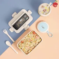 ظرف غذا بامبو با قاشق و چنگال کودک لانچ باکس Lunch Box