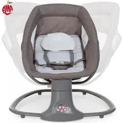 گهواره و تاب برقی طوسی صورتی ماستلا Mastela