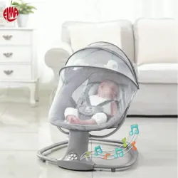 گهواره و تاب برقی طوسی سبز ماستلا Mastela