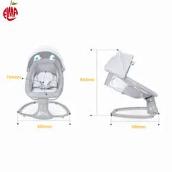 گهواره و تاب برقی طوسی سبز ماستلا Mastela