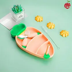 ست ظرف غذا تمام سیلیکون طرح هویج