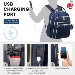 کوله پشتي ابردوزی سرمه ای لاو ووک Lovevook