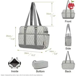 ساک لوازم نوزاد زنبوری نوار طوسی جاوا بی بی Javababy