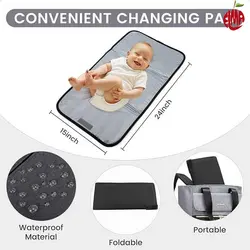 کوله پشتی لوازم کودک مشکی طوسی لاو ووک Lovevook