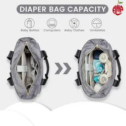 کوله پشتی لوازم کودک مشکی طوسی لاو ووک Lovevook