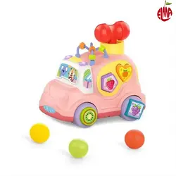 اسباب بازی موزیکال ماشین صورتی He-0548 هانگر Huanger