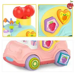 اسباب بازی موزیکال ماشین صورتی He-0548 هانگر Huanger
