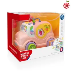 اسباب بازی موزیکال ماشین صورتی He-0548 هانگر Huanger