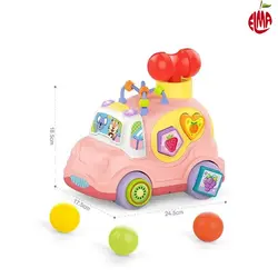 اسباب بازی موزیکال ماشین صورتی He-0548 هانگر Huanger