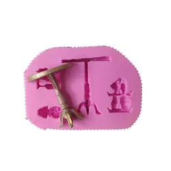 قالب سیلیکونی میز سه پایه و گل