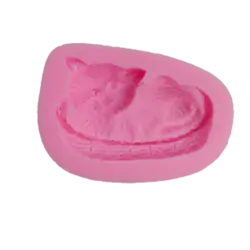 قالب سیلیکونی گربه روی سبد