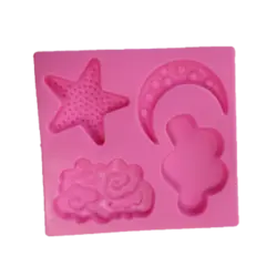 قالب سیلیکونی ست ابر و ماه و ستاره۳