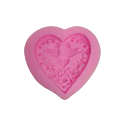 قالب سیلیکونی قلب گنجشک دار کوچک