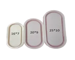 قالب سیلیکونی ست سه تایی کفی اکسسوری بیضی باریک