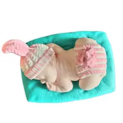 قالب سیلیکونی سه بعدی نوزاد کلاه خرگوشی